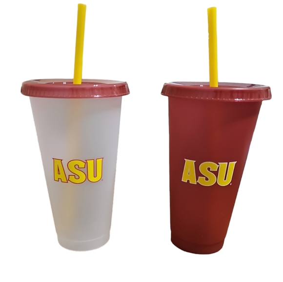ASU Starbucks Plastic Tumblers Set of 2 - Picture 1 of 8